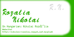 rozalia nikolai business card